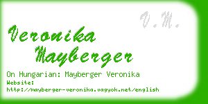 veronika mayberger business card